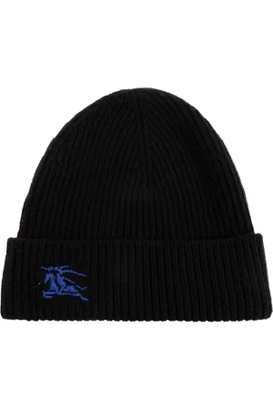 Burberry Homme, Accessoires, Noir, Taille: ONE Size Béret en cachemire