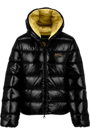 Duvetica Femme, Vestes, Noir, Taille: 36 FR Doudoune matelassée à capuche et fermeture éclair