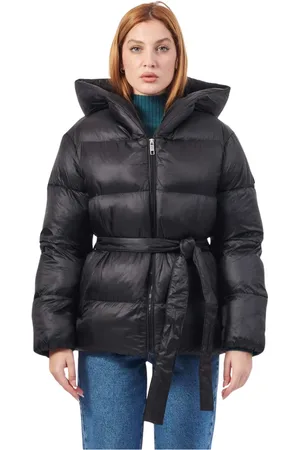 HUGO BOSS Femme, Vestes, Noir, Taille: 46 FR Doudoune à capuche