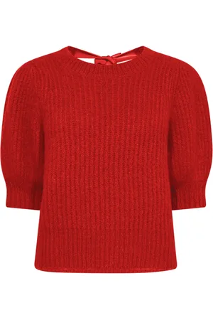 Co`Couture Femme, Pulls, Rouge, Taille: 36 FR Pull-over en côtes avec Coraliecc Style
