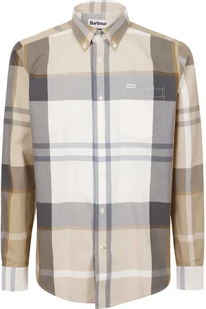 Barbour Homme, Chemises, Brun, Taille: 2XL Chemise en coton stone