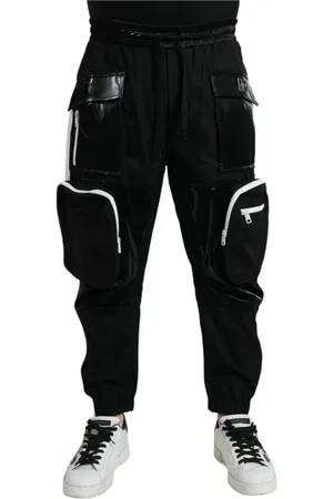 Dolce & Gabbana Homme, Pantalons, Noir, Taille: M Jogger Cargo en Nylon Noir