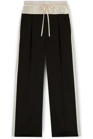 Motivi Femme, Pantalons, Noir, Taille: 40 FR Le jogger fluide bicolore