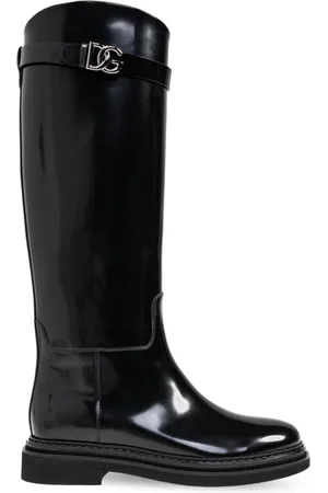 Dolce & Gabbana Femme, Chaussures, Noir, Taille: 36 EU Bottes Hautes