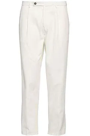 Berwich Homme, Pantalons, Blanc, Taille: L Pantalons élégants pour hommes pour toutes occasions