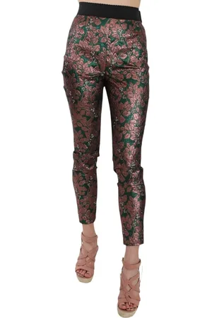 Dolce & Gabbana Femme, Pantalons, Multicolore, Taille: 36 FR Pantalon Designer Multicolore Style Élégant