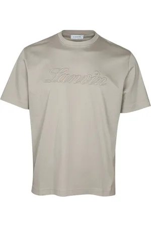 Lanvin Homme, Tops, , Taille: S T-shirt en denim avec logo brodé