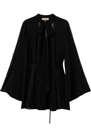 Twin-Set Femme, Blouses et Chemises, Noir, Taille: 40 FR Robe Noire Col Poignets Évasés