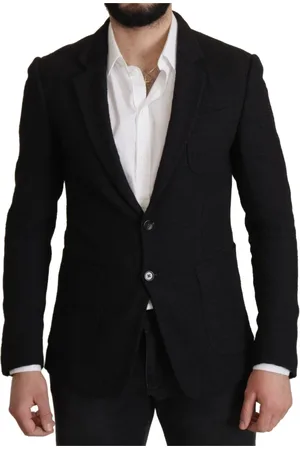 Dolce & Gabbana Homme, Vestes, Noir, Taille: L Blazer en laine élégant avec style classique