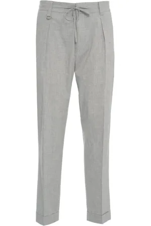 Paolo Pecora Homme, Pantalons, Gris, Taille: S Pantalon Chino Gris avec Cordon de Serrage