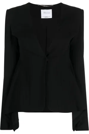 BLUMARINE Femme, Vestes, Noir, Taille: 36 FR Veste à bouton unique en noir