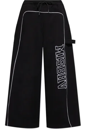 MISBHV Homme, Pantalons, Noir, Taille: L Pantalon de survêtement avec logo