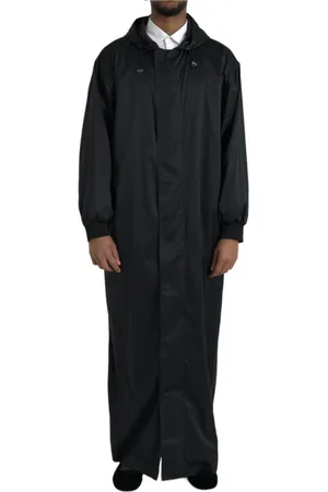 Dolce & Gabbana Homme, Vestes, Noir, Taille: XL Veste Coupe-Vent Noire avec Capuche