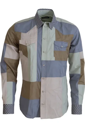 Dolce & Gabbana Homme, Chemises, Multicolore, Taille: 4XL Chemise Casual Slim Fit Multicolore