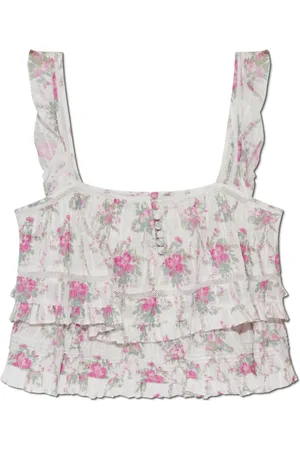 LOVESHACKFANCY Femme, Tops, Blanc, Taille: 40 FR Top Novalee