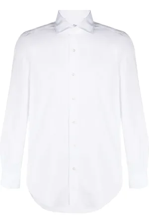 Finamore Homme, Chemises, Blanc, Taille: XL Chemise en coton italienne