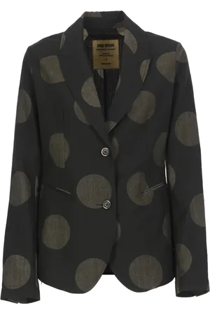 UMA WANG Femme, Vestes, Noir, Taille: 38 FR Blazer en laine à pois noirs