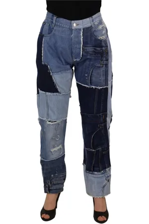 Dolce & Gabbana Femme, Jeans, Multicolore, Taille: 42 FR Jean Skinny Couture Taille Haute