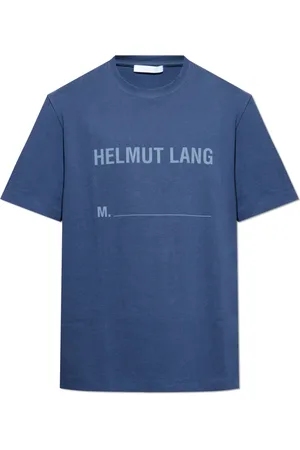 Helmut Lang Homme, Tops, Bleu, Taille: S T-shirt avec logo