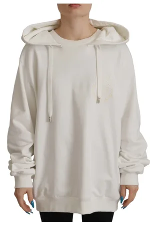 Dolce & Gabbana Femme, Sweatshirts et sweats à capuche, Blanc, Taille: 36 FR Luxueux Sweat à Capuche Blanc Statement