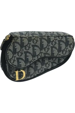 Dior Femme, Pre-owned, Bleu, Taille: ONE Size Pre-owned Toile pochettes-minaudieres
