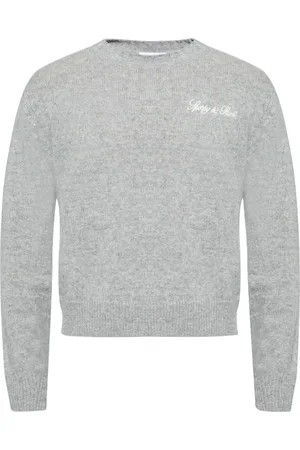 Sporty & Rich Homme, Pulls, Gris, Taille: XL Pull de la Collection Paris Drop