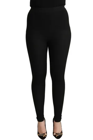 Dolce & Gabbana Femme, Pantalons, Noir, Taille: 38 FR Leggings