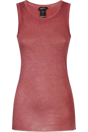 AVANT TOI Femme, Tops, Rouge, Taille: 36 FR Haut Bordeaux en Coton Fabriqué en Italie