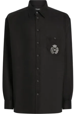 Dolce & Gabbana Homme, Chemises, Noir, Taille: L Chemise Noire à Boutons Style Classique