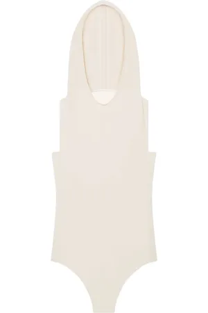 Courrèges Femme, Tops, , Taille: 42 FR Body à Capuche au Design Moderne