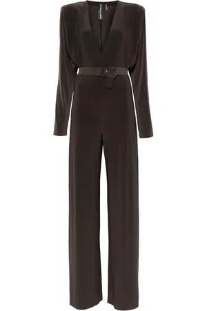 Norma Kamali Femme, Combinaisons et Ensembles, Brun, Taille: 38 FR Combinaison Dolman Café