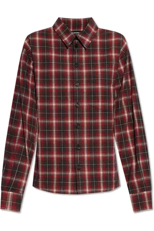Dsquared2 Femme, Blouses et Chemises, Rouge, Taille: 40 FR Chemise à Carreaux
