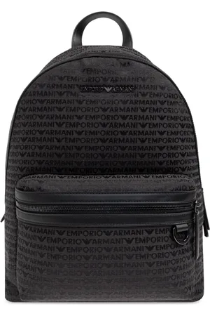 Emporio Armani Homme, Sacs, Noir, Taille: ONE Size Sac à dos avec monogramme