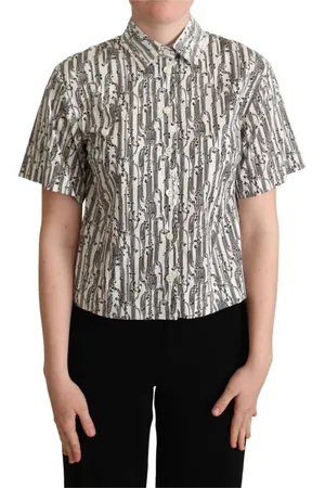 Dolce & Gabbana Femme, Blouses et Chemises, Multicolore, Taille: 36 FR Polo en coton élégant avec motif floral