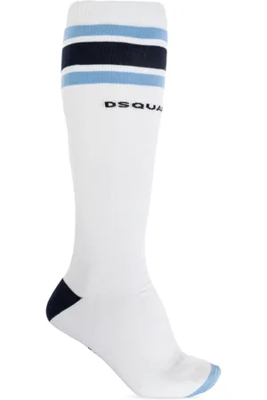 Dsquared2 Homme, Sous-vêtements, Blanc, Taille: S Chaussettes avec Logo