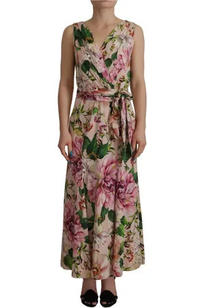 Dolce & Gabbana Femme, Robes, Multicolore, Taille: 40 FR Robe en soie fleurie