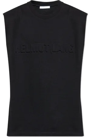 Helmut Lang Homme, Tops, Noir, Taille: L T-shirt avec logo
