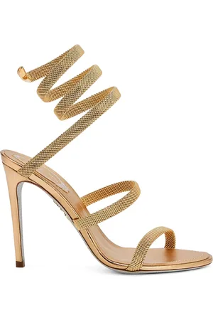 RENE CAOVILLA Femme, Chaussures, Jaune, Taille: 37 EU Sandales Élégantes d