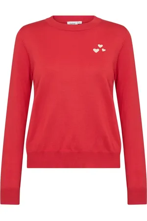 Saint Tropez Femme, Pulls, Rouge, Taille: 44 FR Valentinasz Pull Tricot Flame Scarlet