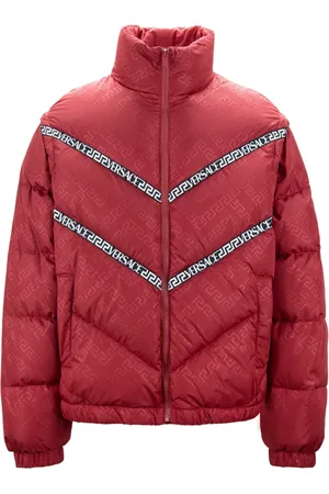 VERSACE Homme, Vestes, Rouge, Taille: XL Veste matelassée homme à fermeture éclair