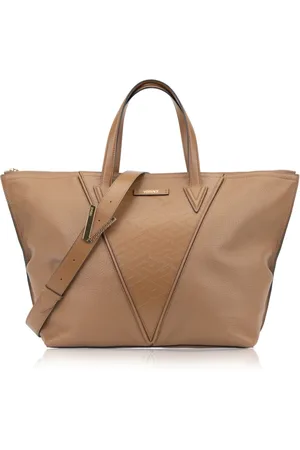 VERSACE Femme, Sacs, Brun, Taille: ONE Size Sac bandoulière en cuir avec fermeture éclair