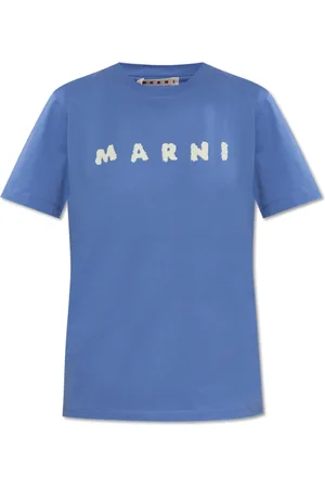 Marni Femme, Tops, Bleu, Taille: 36 FR T-shirt avec Logo