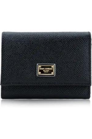 Dolce & Gabbana Femme, Accessoires, Noir, Taille: ONE Size Portefeuille femme à bouton automatique
