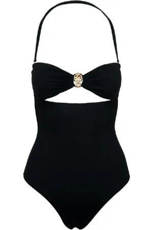 Moschino Femme, Maillots de bain, Noir, Taille: 40 FR Maillot une pièce à encolure carrée
