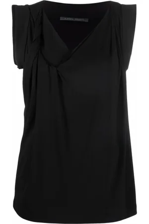 Alberta Ferretti Femme, Tops, Noir, Taille: 40 FR Top Noir pour un Look Élégant