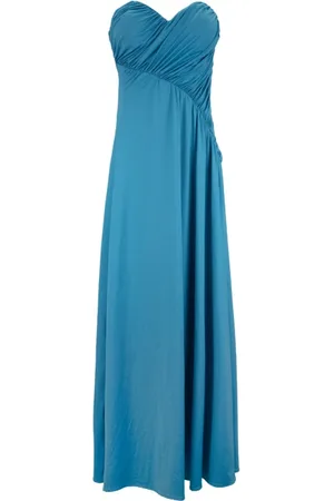 ANIYE BY Femme, Robes, Bleu, Taille: 36 FR Robe Longue avec Fermeture Éclair et Crochet