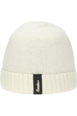 Borsalino Unisex, Accessoires, Blanc, Taille: ONE Size Bonnet City Eco Cachemire Bord Côtelé