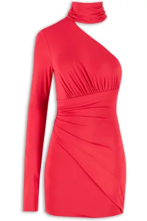 ANIYE BY Femme, Robes, Rouge, Taille: 40 FR Robe Rouge Mini en Lycra Une Épaule