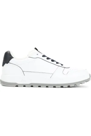 BRIONI Homme, Chaussures, Blanc, Taille: 42 1/2 EU Baskets Blancs en Cuir Élégants Confortables