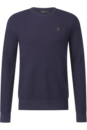 Belstaff Homme, Sweatshirts et sweats à capuche, Bleu, Taille: L Pull en coton et soie